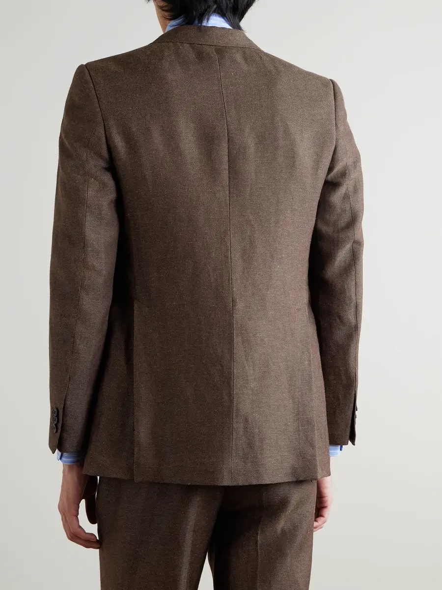 Husbands Wool and Linen-Blend Twill Suit Jacket - Men | Thumbnail 4 Husbands Wool and Linen-Blend Twill Suit Jacket - Men | Thumbnail 4