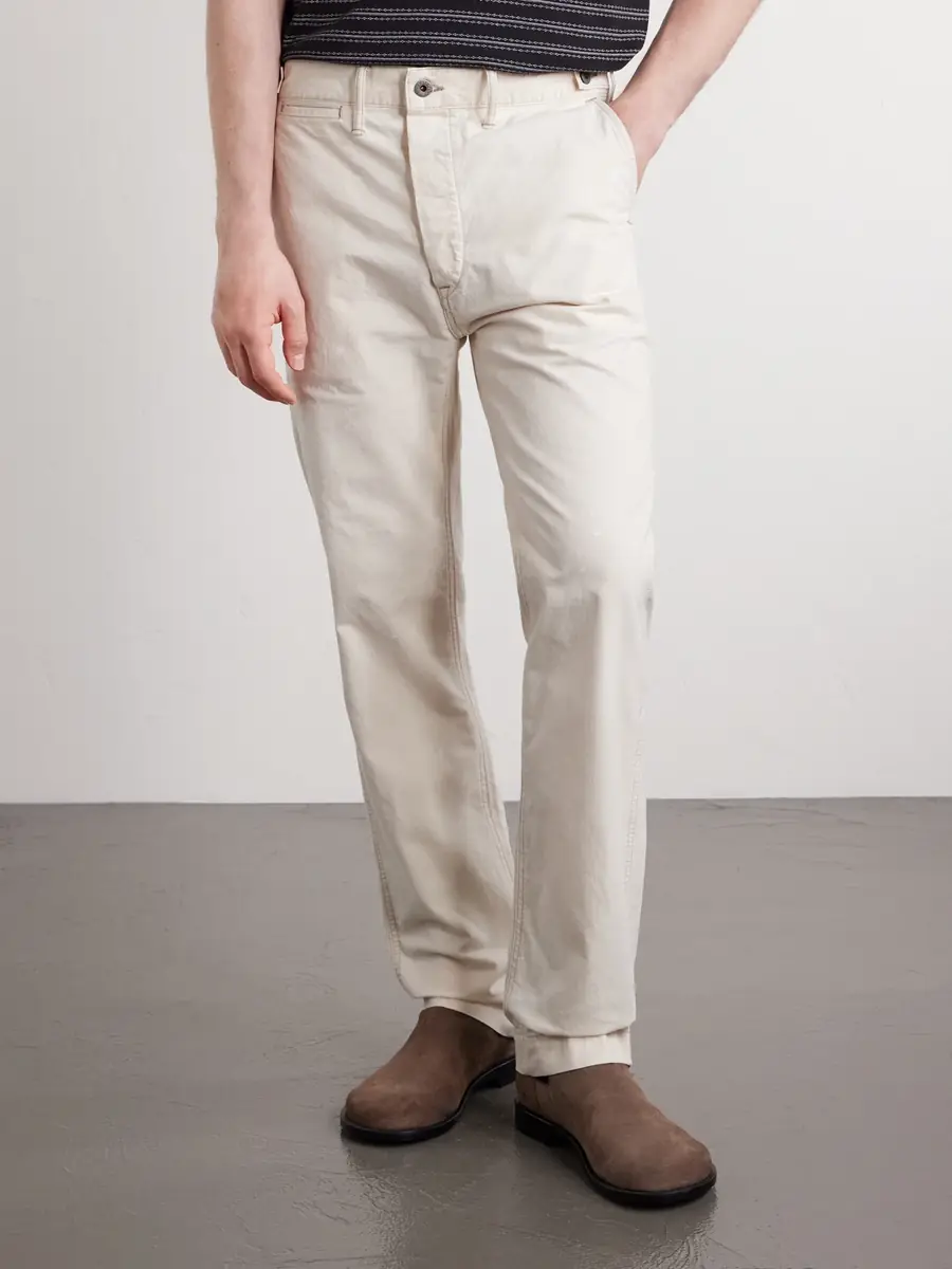 RRL Straight-Leg Paint-Splattered Cotton-Canvas Trousers - Men | Thumbnail 3 RRL Straight-Leg Paint-Splattered Cotton-Canvas Trousers - Men | Thumbnail 3