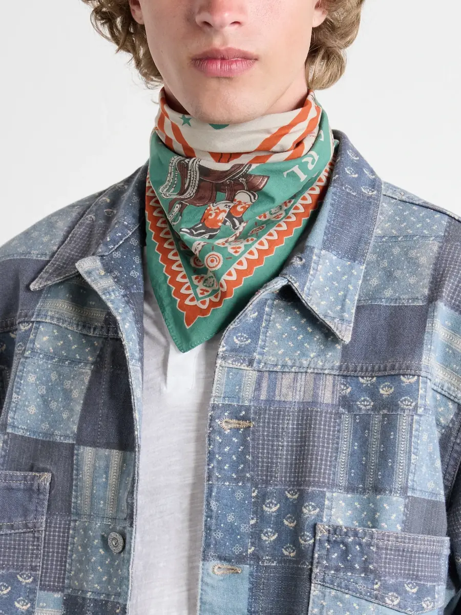 RRL Western-Print Cotton Bandana - Men | Thumbnail 3 RRL Western-Print Cotton Bandana - Men | Thumbnail 3