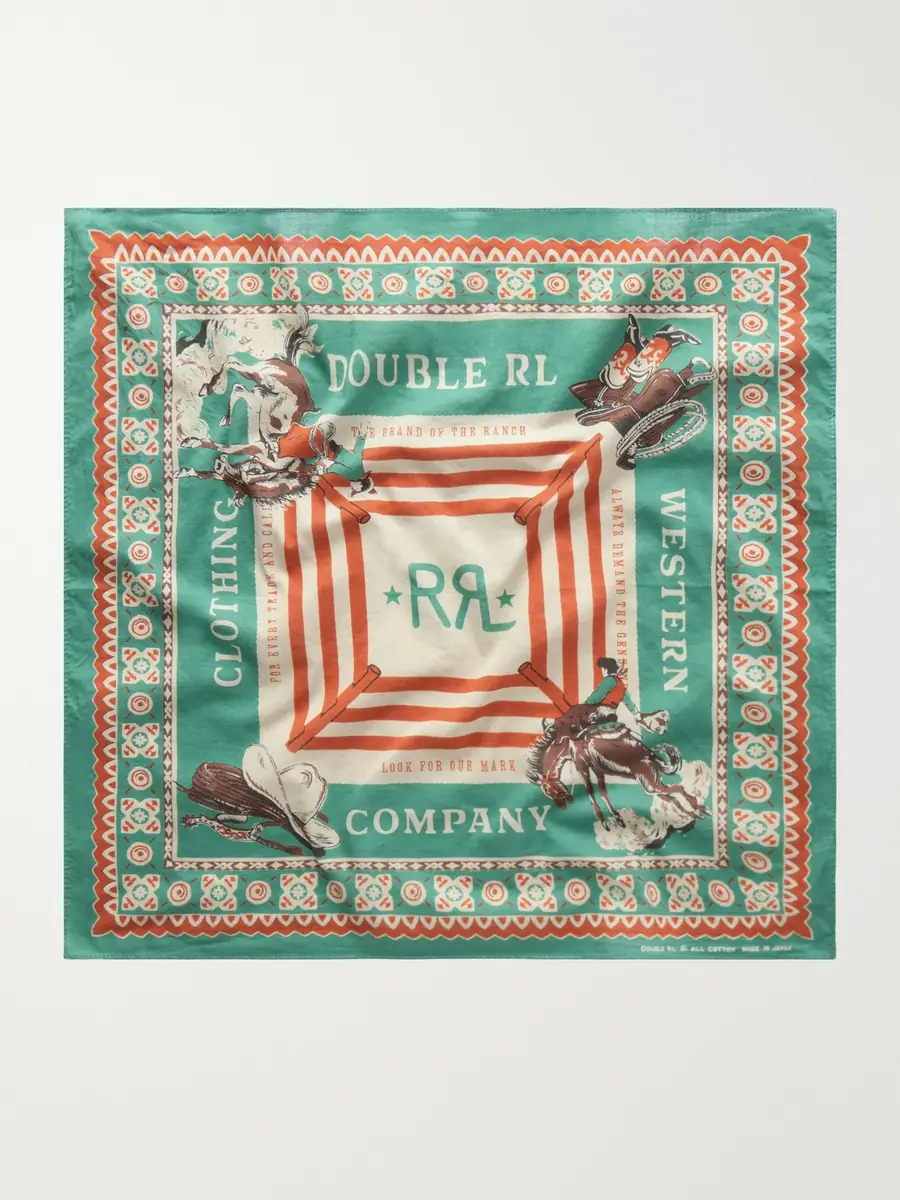 RRL Western-Print Cotton Bandana - Men | Thumbnail 5 RRL Western-Print Cotton Bandana - Men | Thumbnail 5