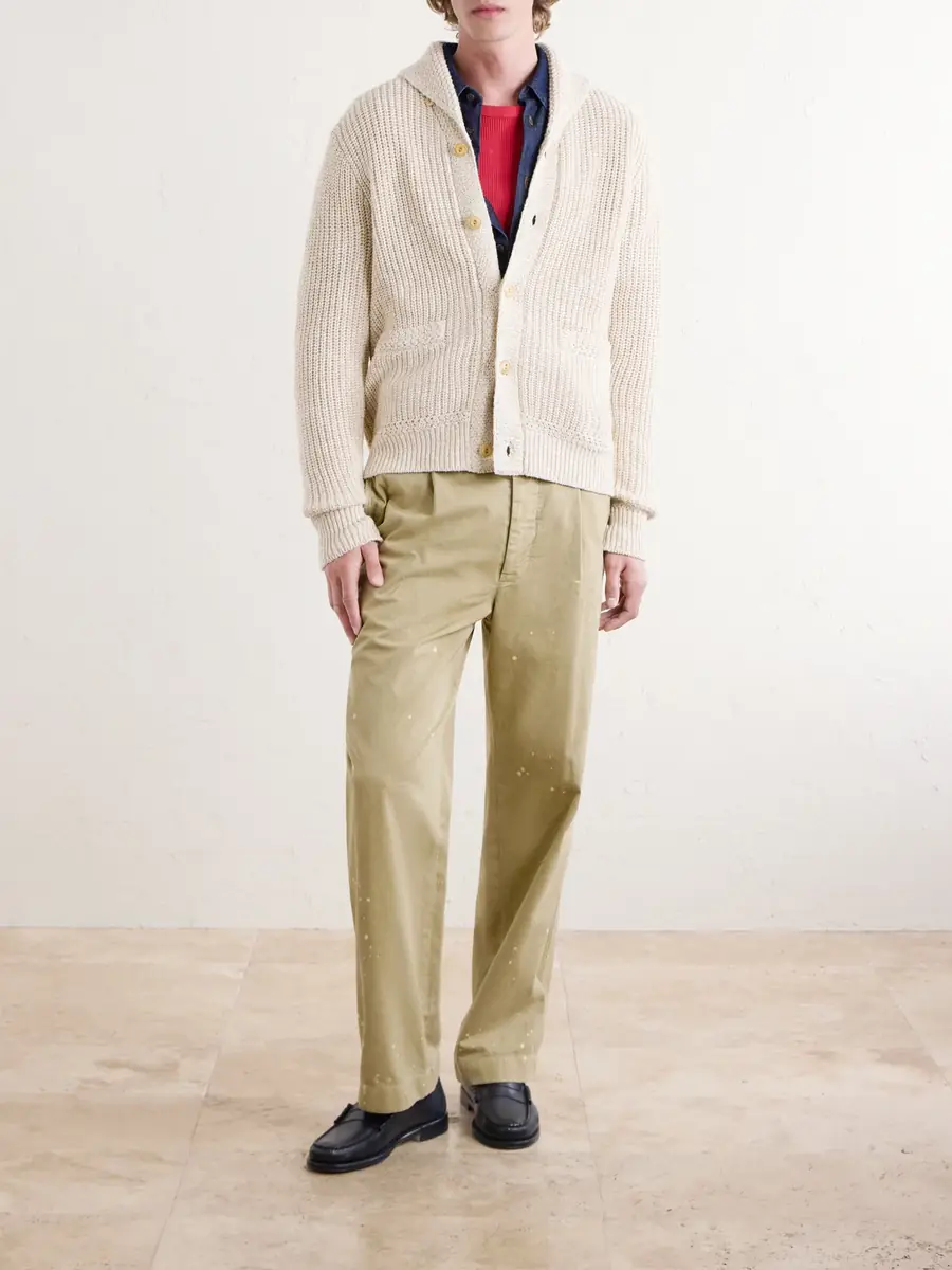 RRL Shawl-Collar Cotton and Linen-Blend Cardigan - Men | Thumbnail 2 RRL Shawl-Collar Cotton and Linen-Blend Cardigan - Men | Thumbnail 2