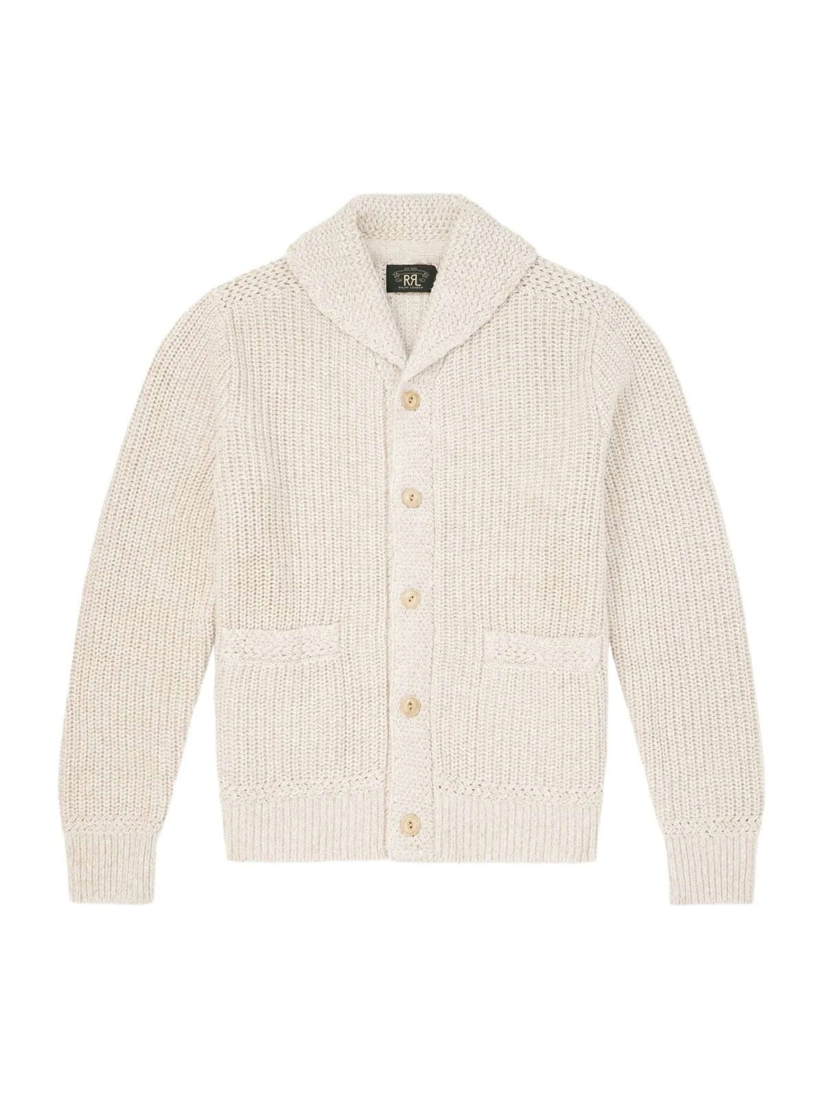 Shawl-Collar Cotton and Linen-Blend Cardigan - Men Shawl-Collar Cotton and Linen-Blend Cardigan - Men