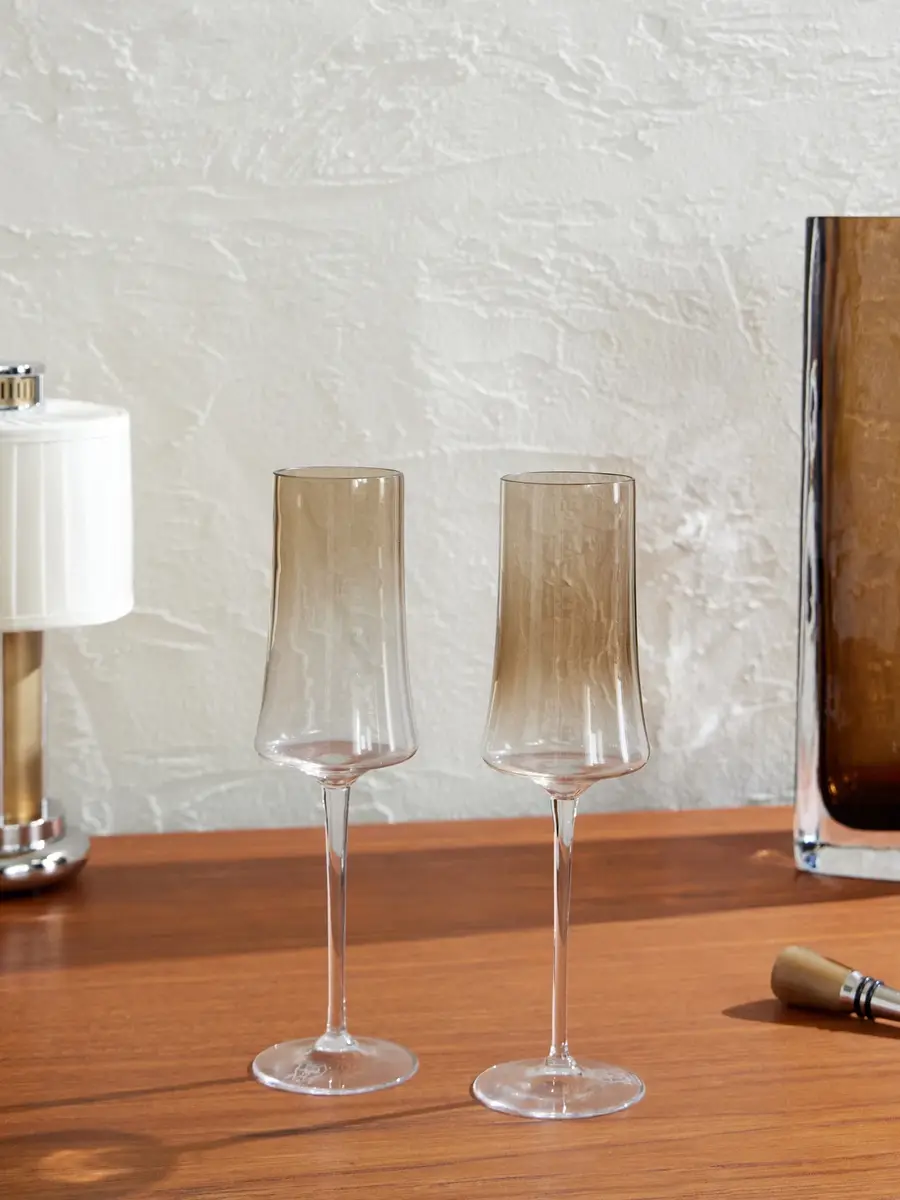 Brunello Cucinelli Set of Two Murano Glass Flute Glasses - Men | Thumbnail 2 Brunello Cucinelli Set of Two Murano Glass Flute Glasses - Men | Thumbnail 2