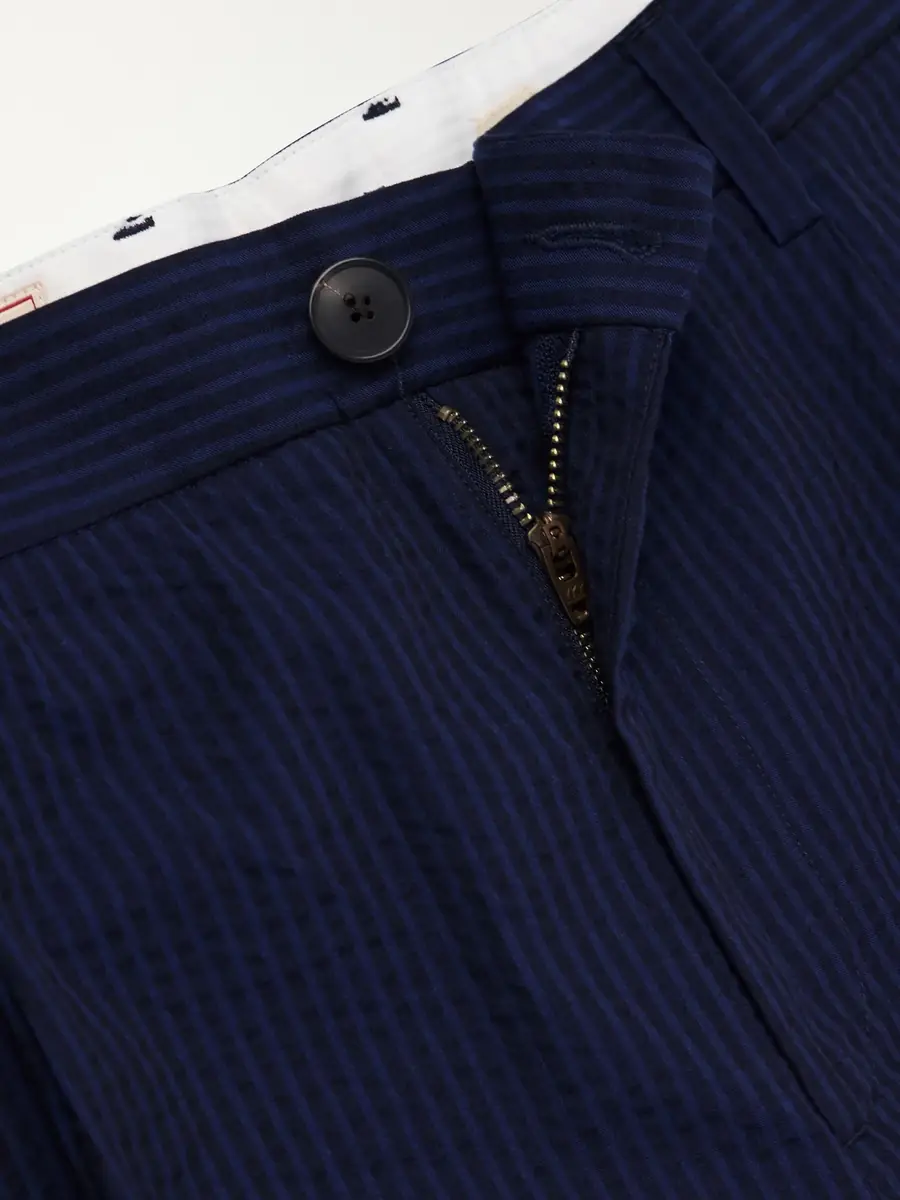 Portuguese Flannel Atlantico Straight-Leg Organic Cotton-Seersucker Trousers - Men | Thumbnail 6