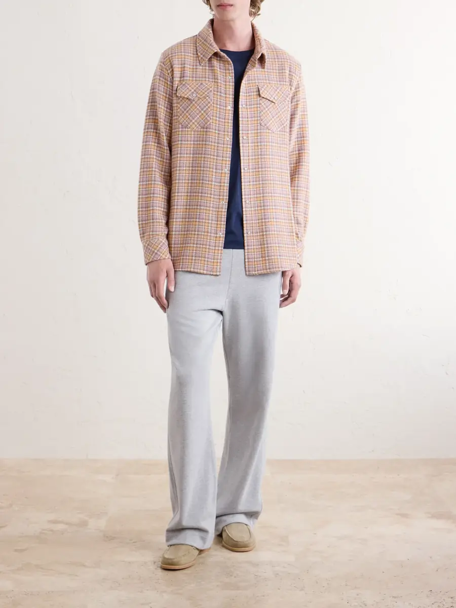 God’s True Cashmere Midnight Rose Checked Cashmere Shirt - Men | Thumbnail 2 God’s True Cashmere Midnight Rose Checked Cashmere Shirt - Men | Thumbnail 2