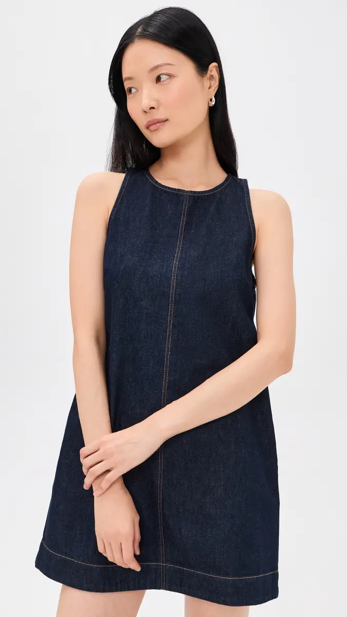 Madewell Denim Mini Shift Dress Rinse Wash | Thumbnail 2 Madewell Denim Mini Shift Dress Rinse Wash | Thumbnail 2
