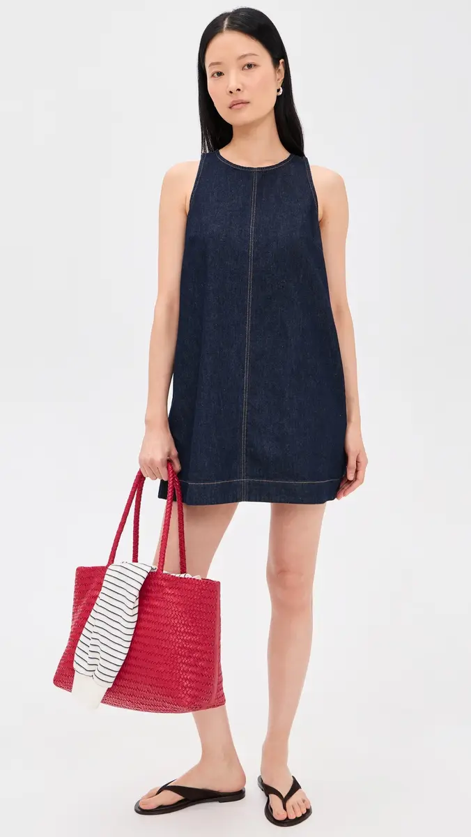 Madewell Denim Mini Shift Dress Rinse Wash | Thumbnail 5 Madewell Denim Mini Shift Dress Rinse Wash | Thumbnail 5