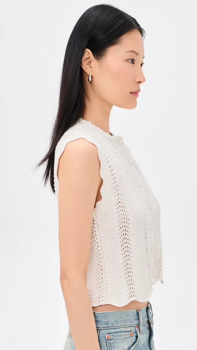 Madewell Wavy-Knit Button-Front Shell Top | Thumbnail 4 Madewell Wavy-Knit Button-Front Shell Top | Thumbnail 4