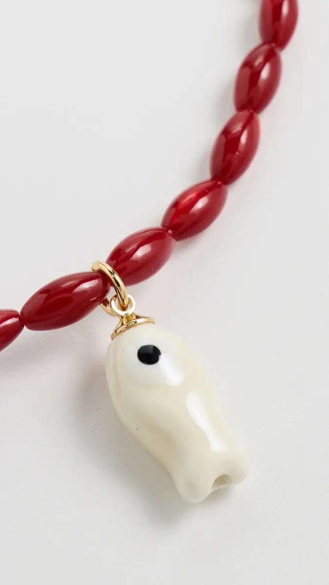 Logan Tay Red Beaded Fish Necklace | Thumbnail 4