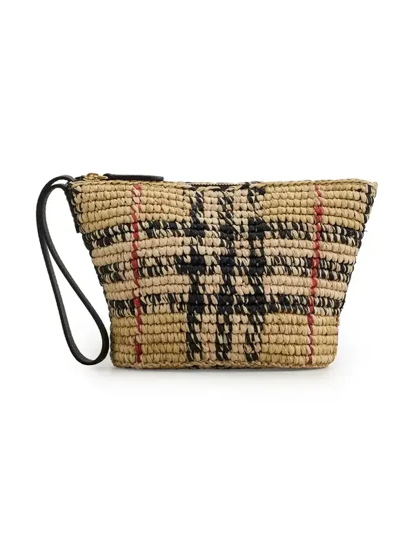 Margate Small Raffia Pouch