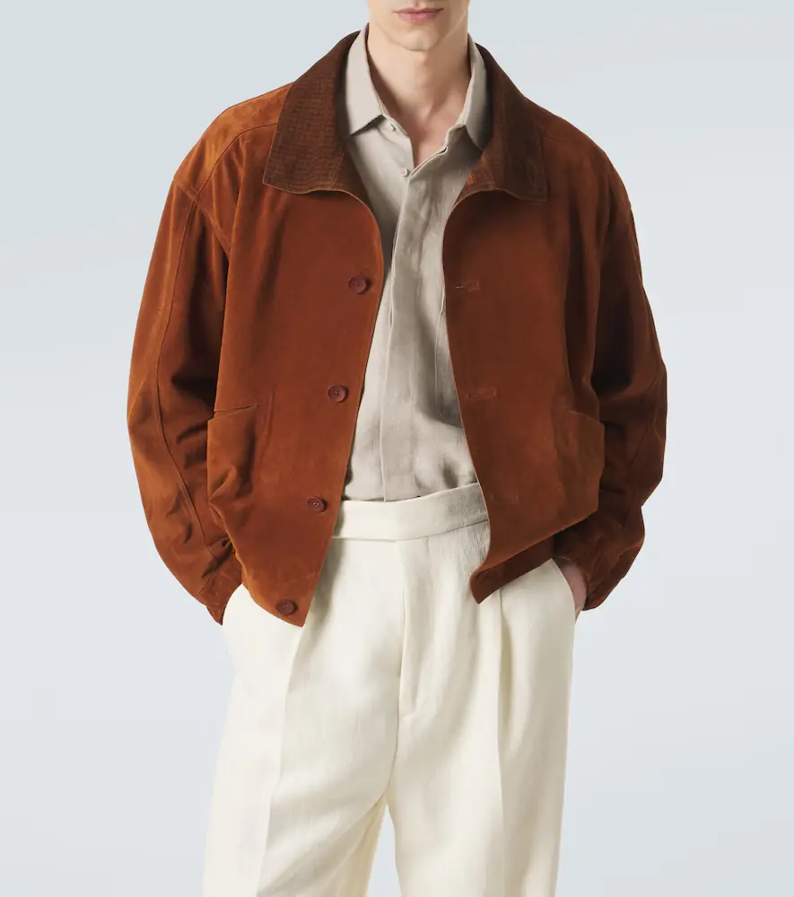 Zegna Suede bomber jacket | Thumbnail 2