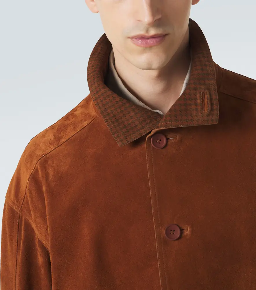 Zegna Suede bomber jacket | Thumbnail 3