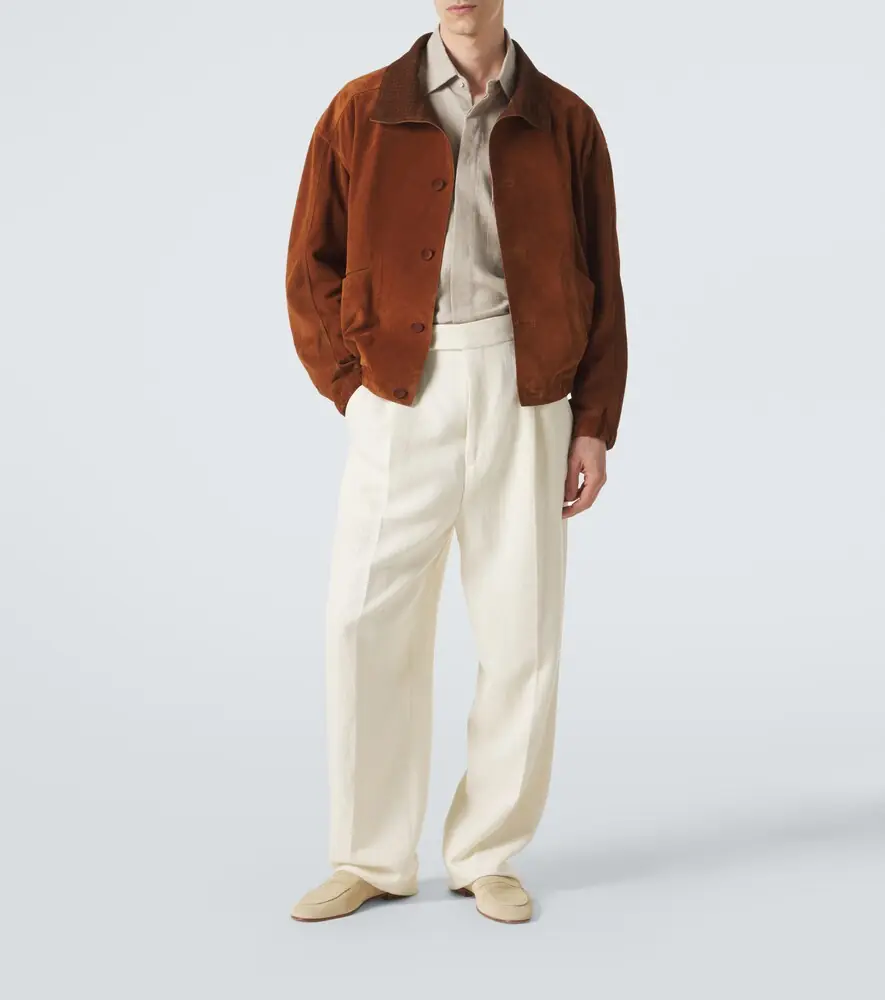 Zegna Suede bomber jacket | Thumbnail 4