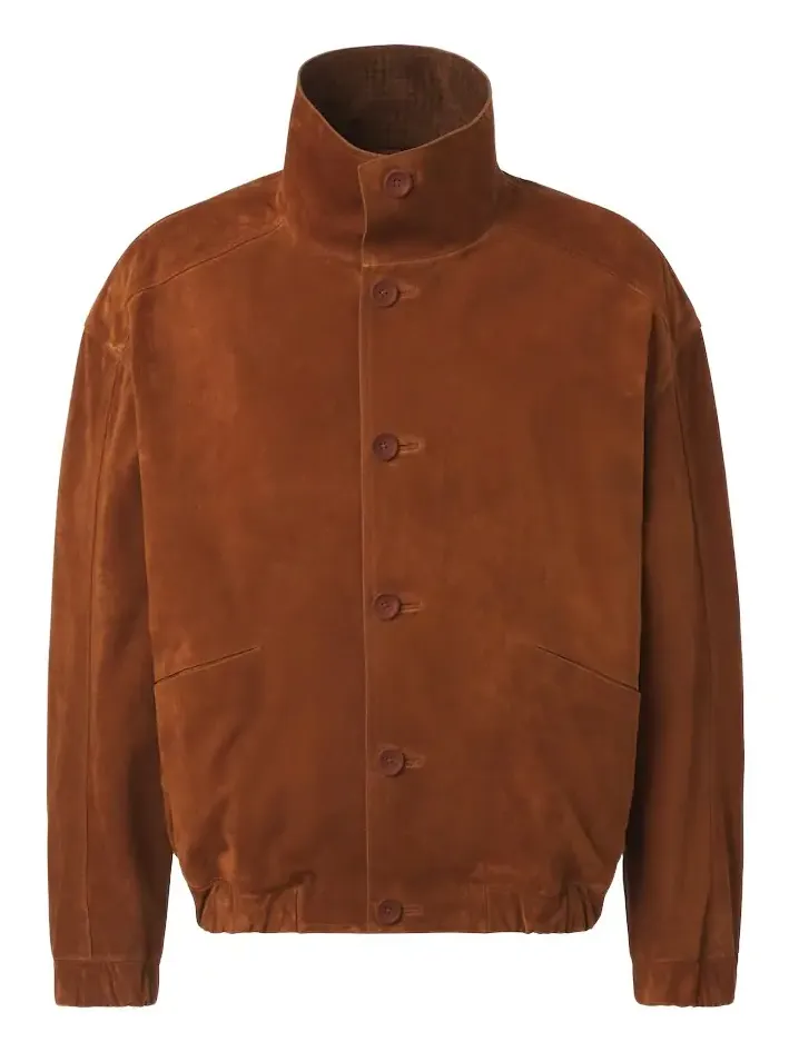 Suede bomber jacket
