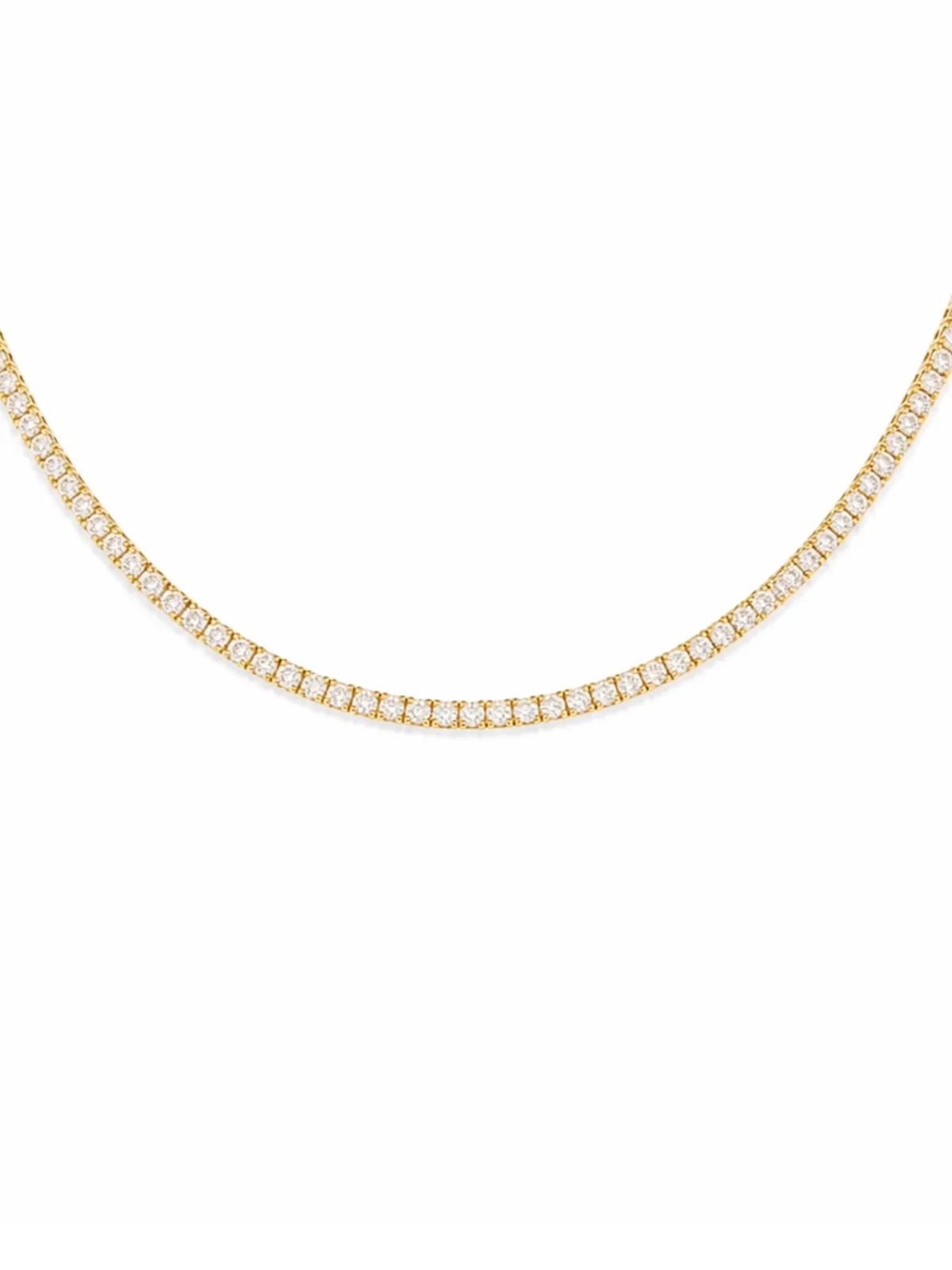 12.00ct Diamond 14K Gold Classic Tennis Necklace