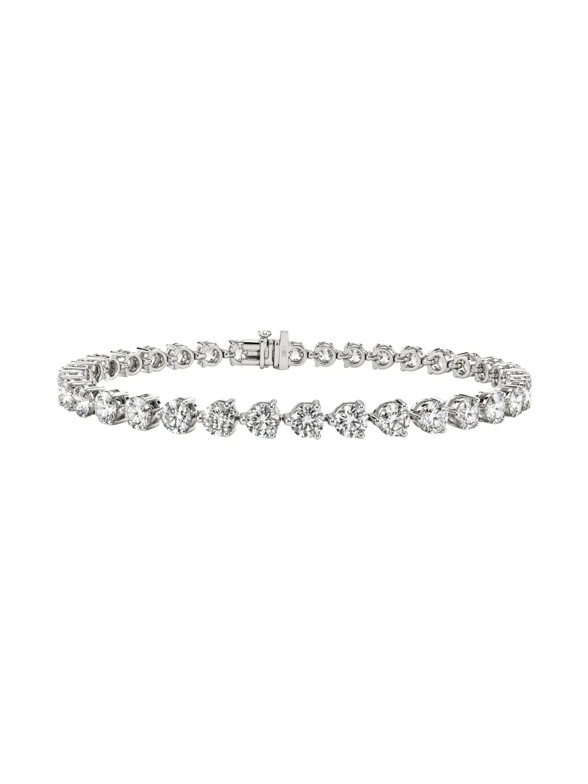 9.00ct Diamond 14K Gold Three Prong Tennis Bracelet