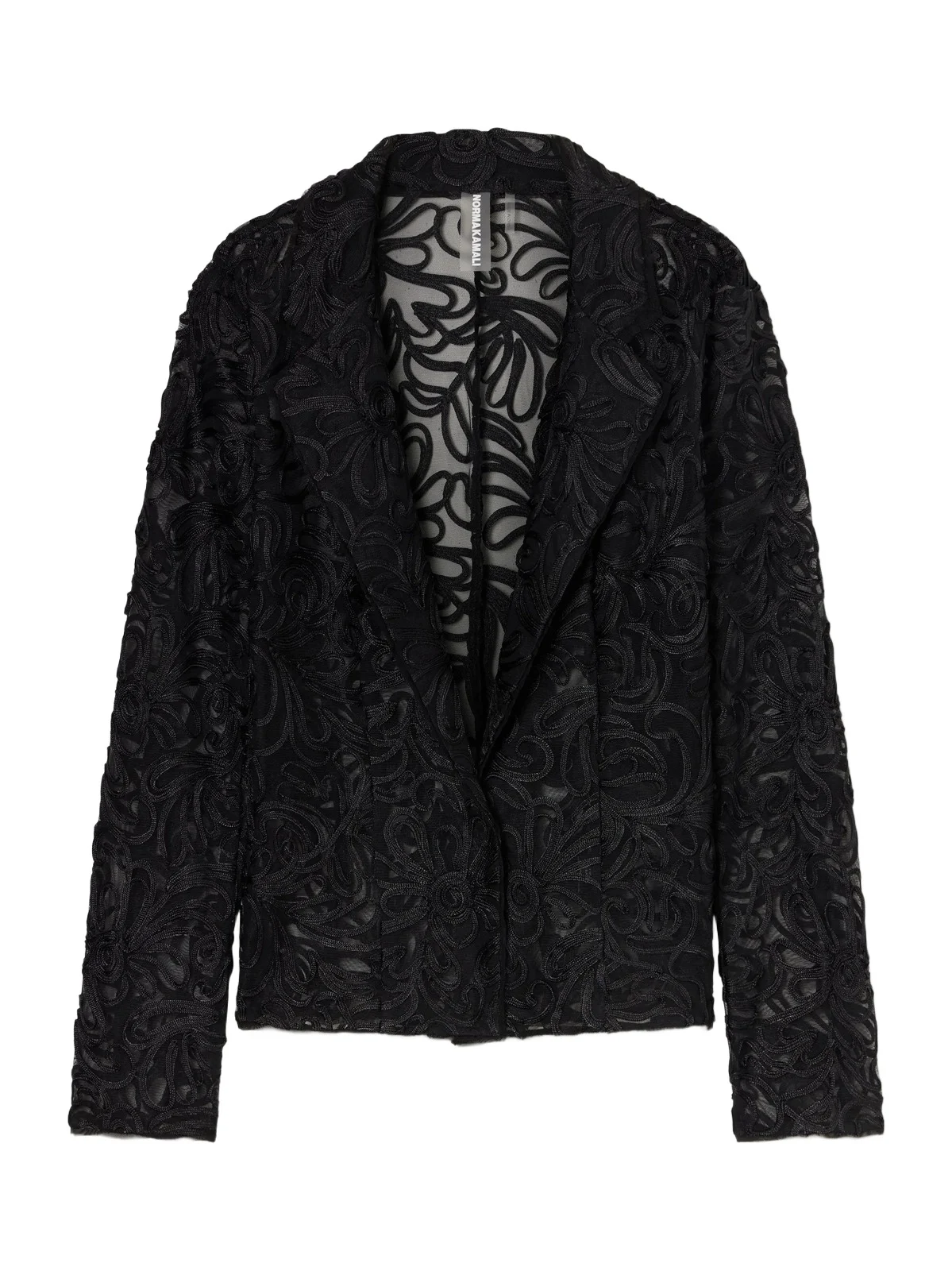 Norma Kamali Embroidered Mesh Evening Jacket