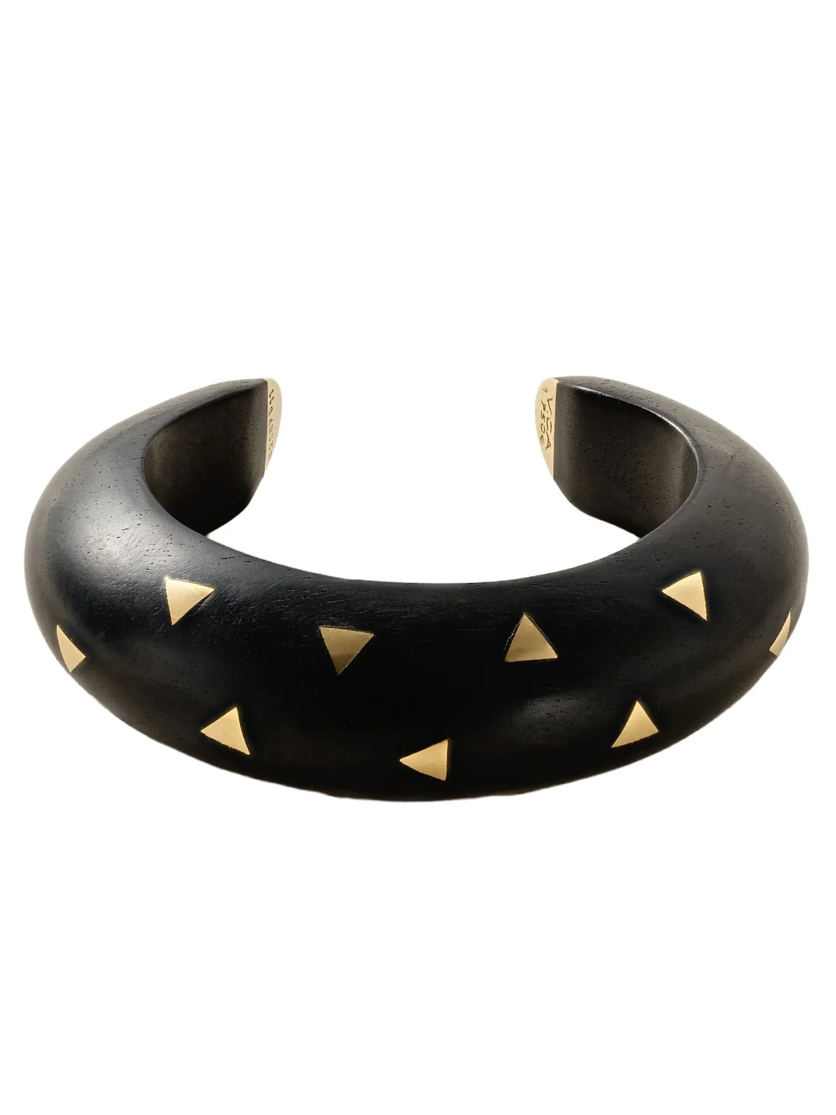 Eleuteri + Van Cleef & Arpels Vintage 1970s 18-karat Gold And Wood Cuff - Black