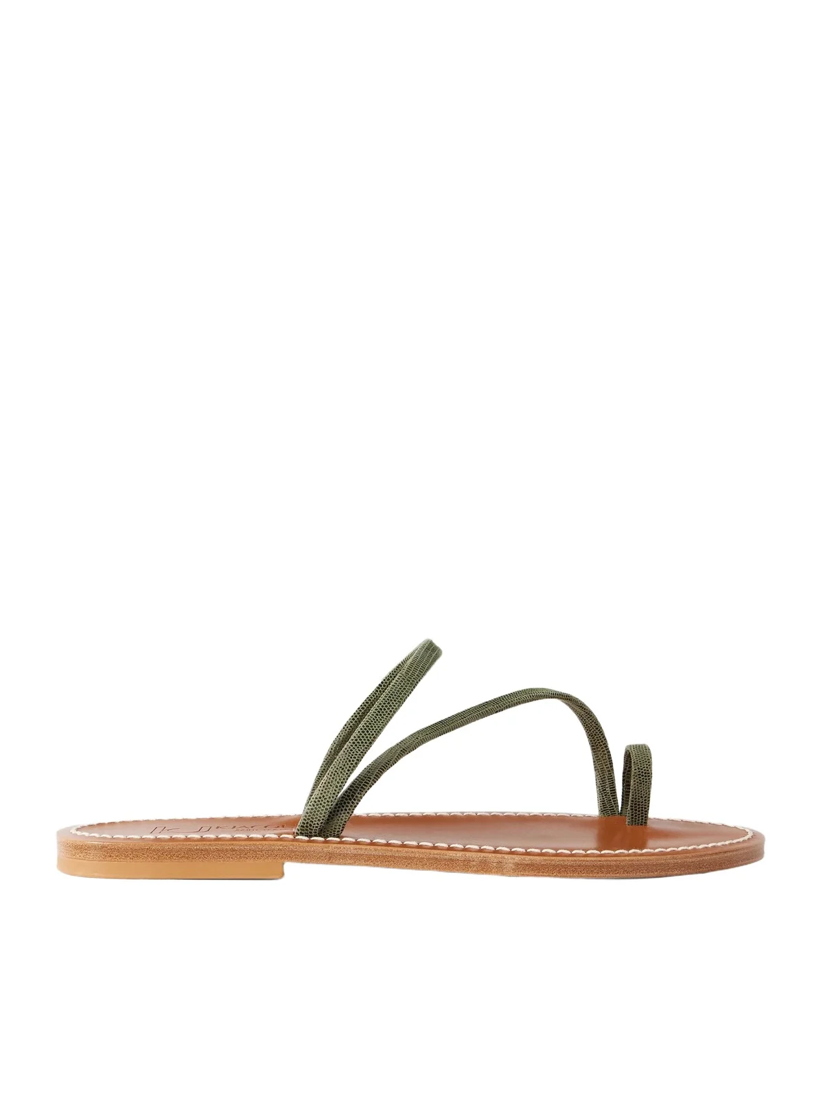 K Jacques St Tropez Actium Snake-effect Leather Sandals