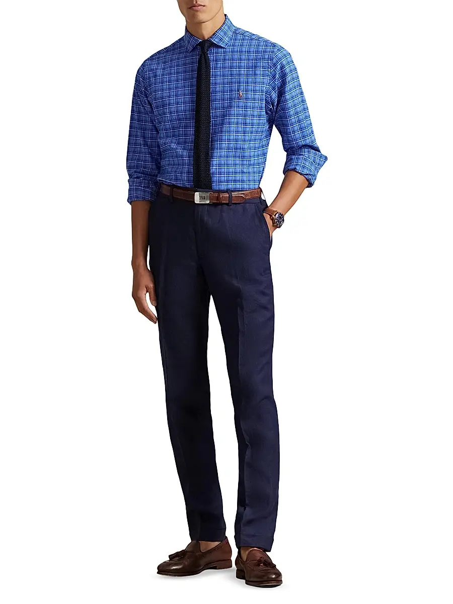 Polo Ralph Lauren Men's Plaid Cotton Oxford Shirt | Thumbnail 2 Polo Ralph Lauren Men's Plaid Cotton Oxford Shirt | Thumbnail 2