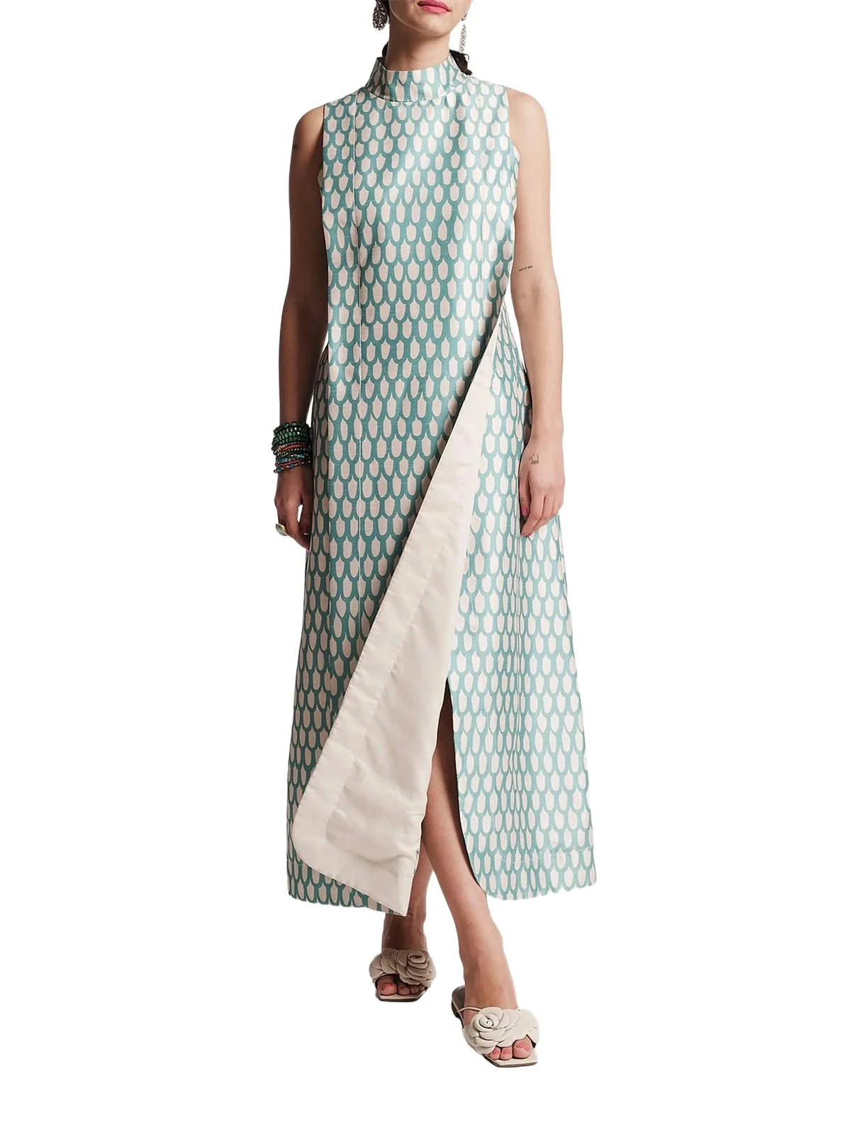 Frances Valentine Women's Carlyle Geometric-Print Maxi Dress