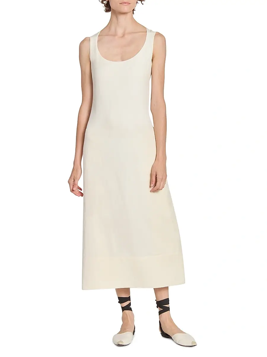 Jacquemus Women's La Tablier Linen-Blend Midi-Dress | Thumbnail 3 Jacquemus Women's La Tablier Linen-Blend Midi-Dress | Thumbnail 3