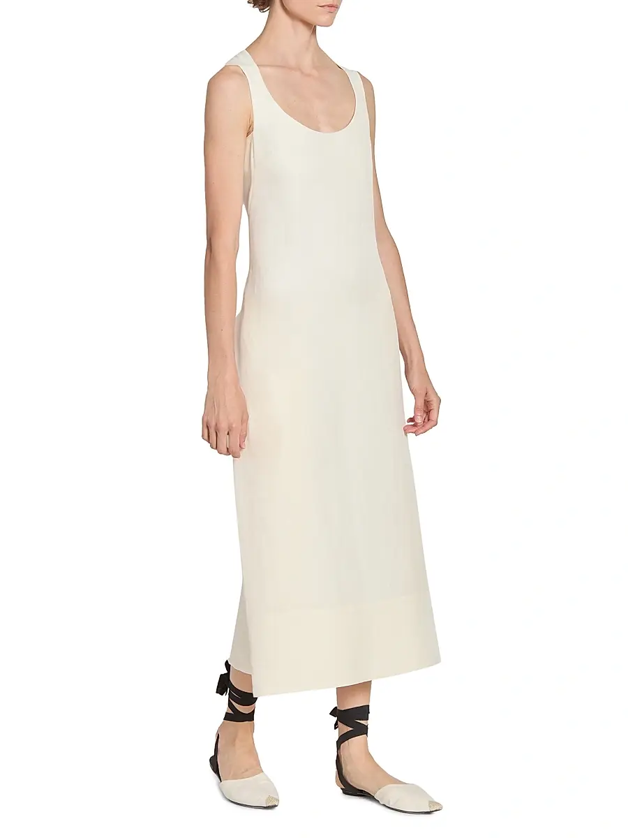Jacquemus Women's La Tablier Linen-Blend Midi-Dress | Thumbnail 4 Jacquemus Women's La Tablier Linen-Blend Midi-Dress | Thumbnail 4