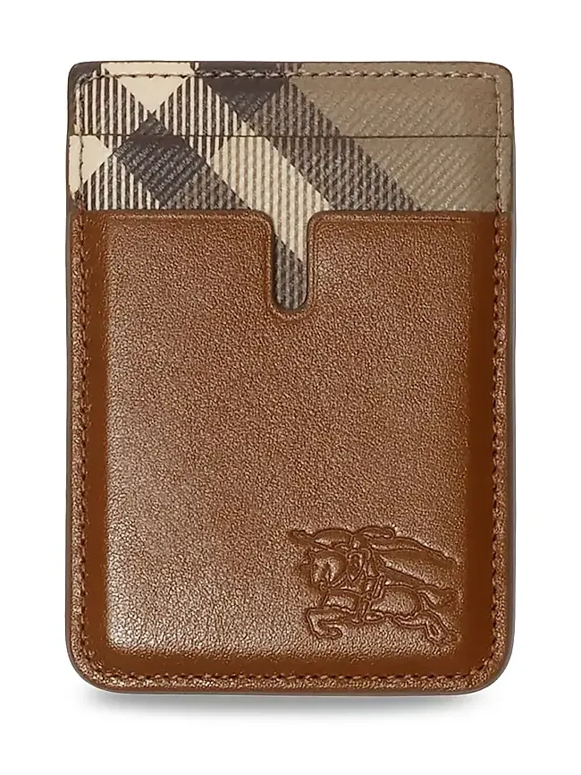 Men's MagSafe Pop Check Leather Phone Card Case Men's MagSafe Pop Check Leather Phone Card Case