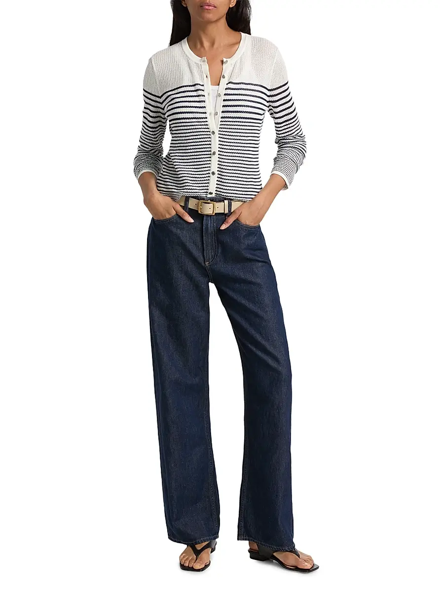 rag & bone Women's Daisy Striped Cardigan | Thumbnail 2 rag & bone Women's Daisy Striped Cardigan | Thumbnail 2