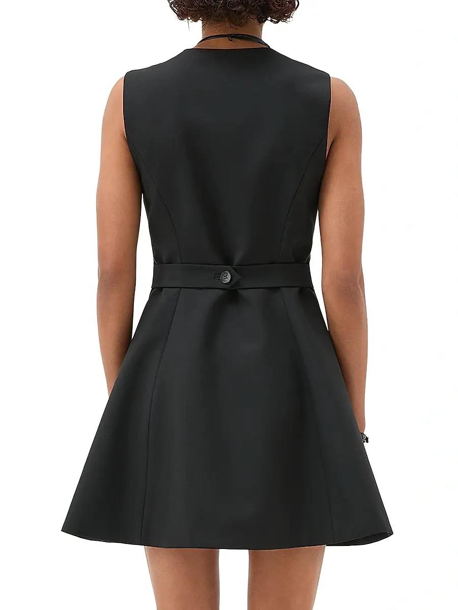 Versace Women's Lightweight Wool-Mohair Minidress | Thumbnail 4 Versace Women's Lightweight Wool-Mohair Minidress | Thumbnail 4