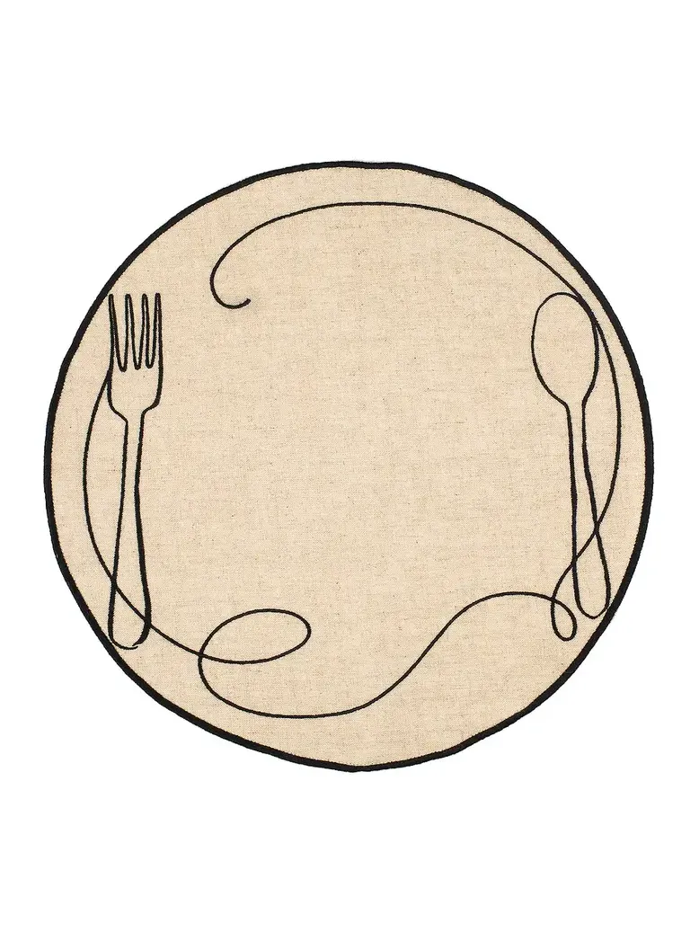 Misette Embroidered Linen Placemats Set Of 4