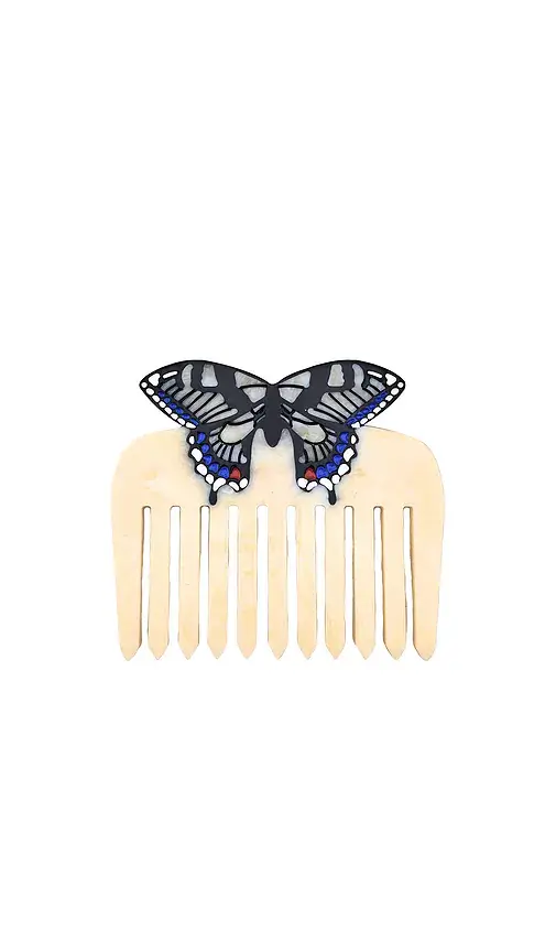 Solar Eclipse Hand-painted Swallowtail Pocket Comb | Image 1 Solar Eclipse Hand-painted Swallowtail Pocket Comb | Image 1