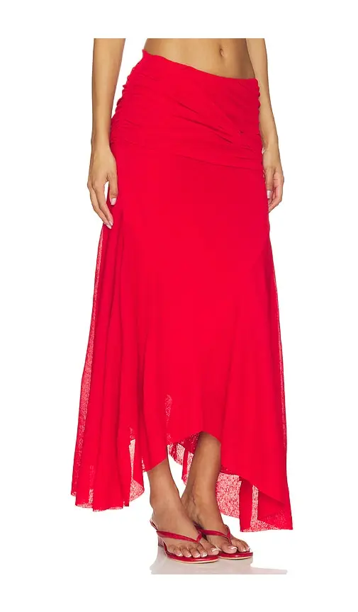Ganni Marl Mesh Draped Long Skirt | Thumbnail 2