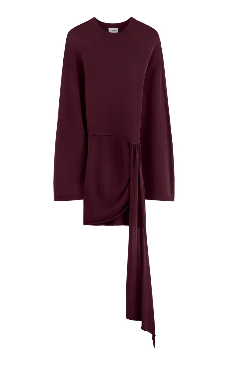 ARAKII Draped Long Sleeved Mini Dress Exclusive | Thumbnail 4