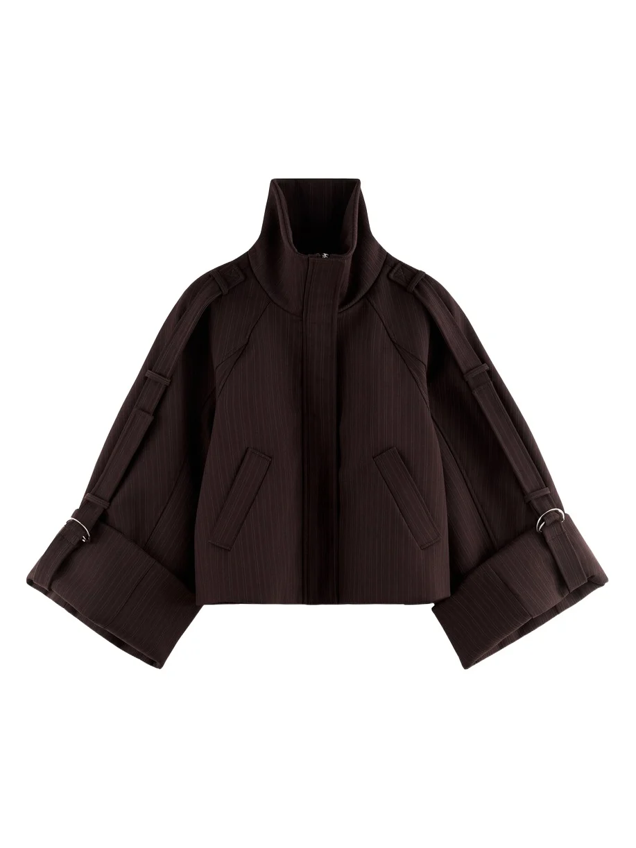ARAKII Exclusive Short Pleated Crepe Jacket