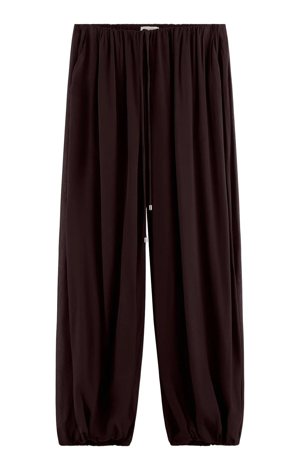 Exclusive Ruched Crepe Wide-Leg Pants Exclusive Ruched Crepe Wide-Leg Pants