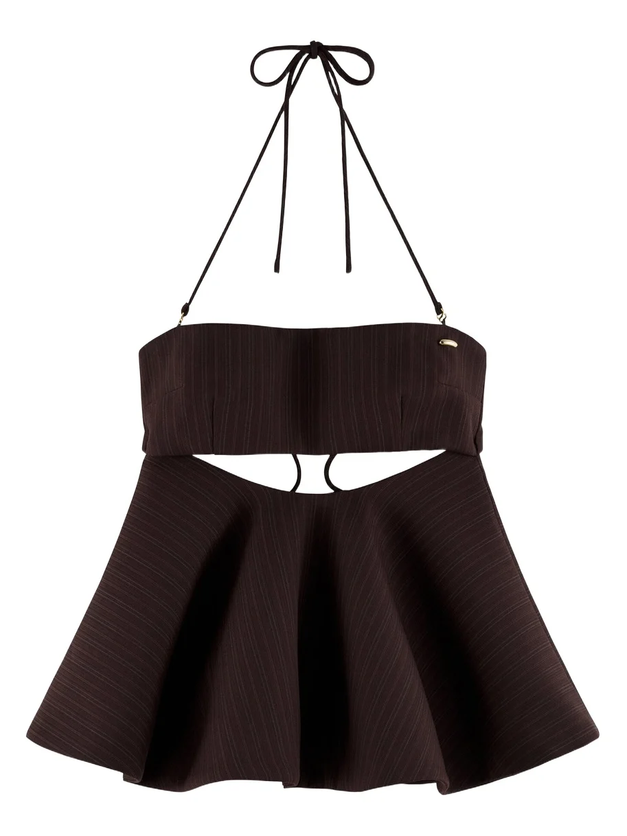 ARAKII Exclusive Peplum Bandeau Crepe Top