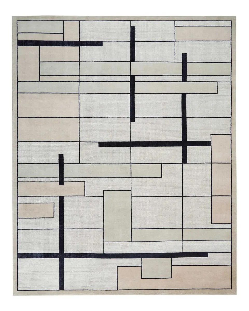Christopher Guy Avenue Silvery Moon Hand-Knotted Rug