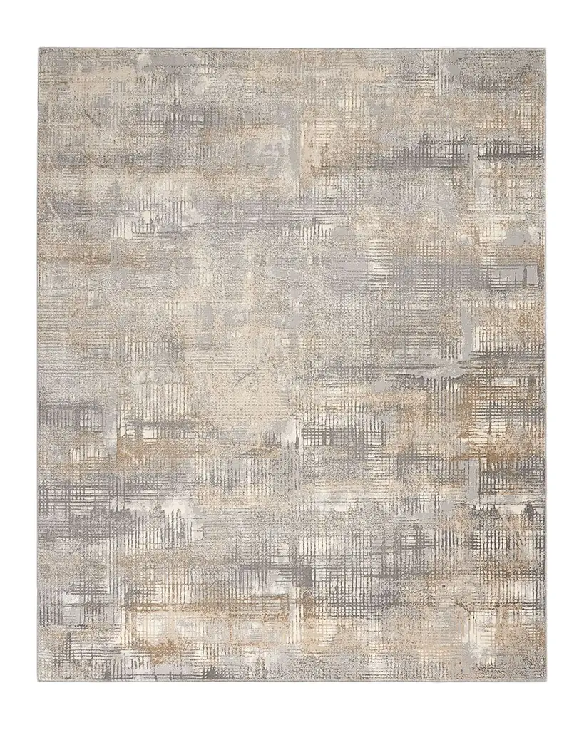 Calvin Klein Rush Blue/Beige Power-Loomed Rug | Image 1 Calvin Klein Rush Blue/Beige Power-Loomed Rug | Image 1