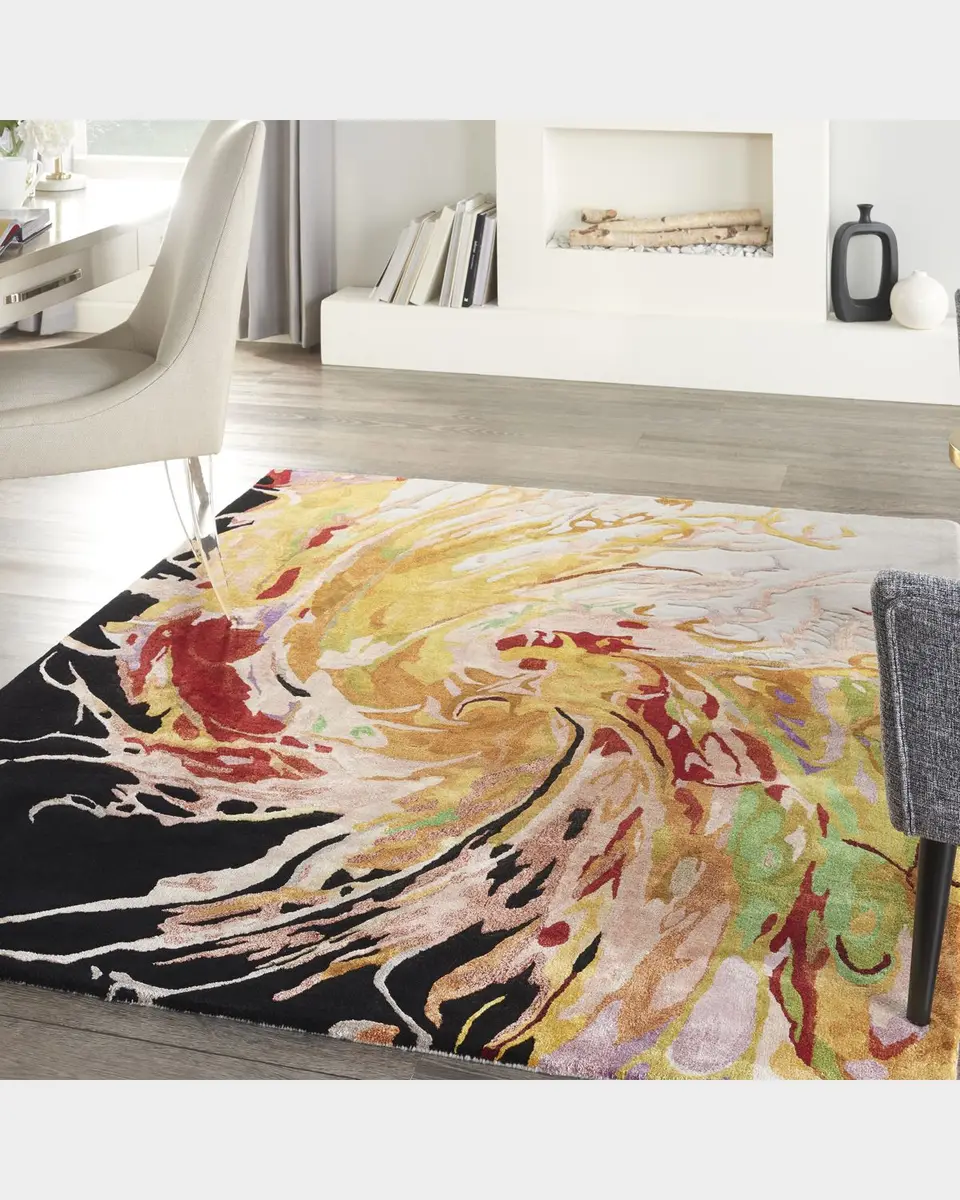 Nourison Prismatic Multicolor Swirl Hand-Tufted Rug | Thumbnail 5 Nourison Prismatic Multicolor Swirl Hand-Tufted Rug | Thumbnail 5