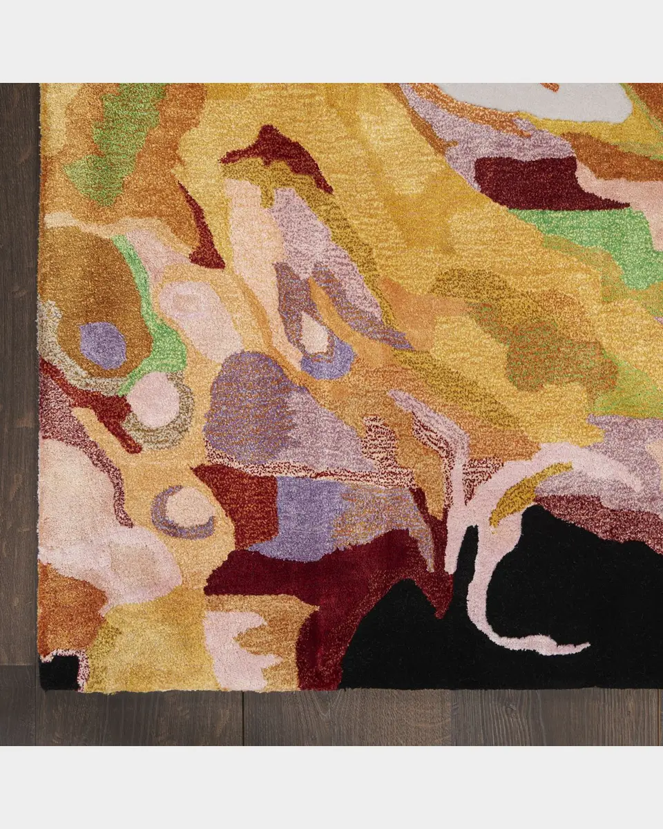 Nourison Prismatic Multicolor Swirl Hand-Tufted Rug | Thumbnail 3