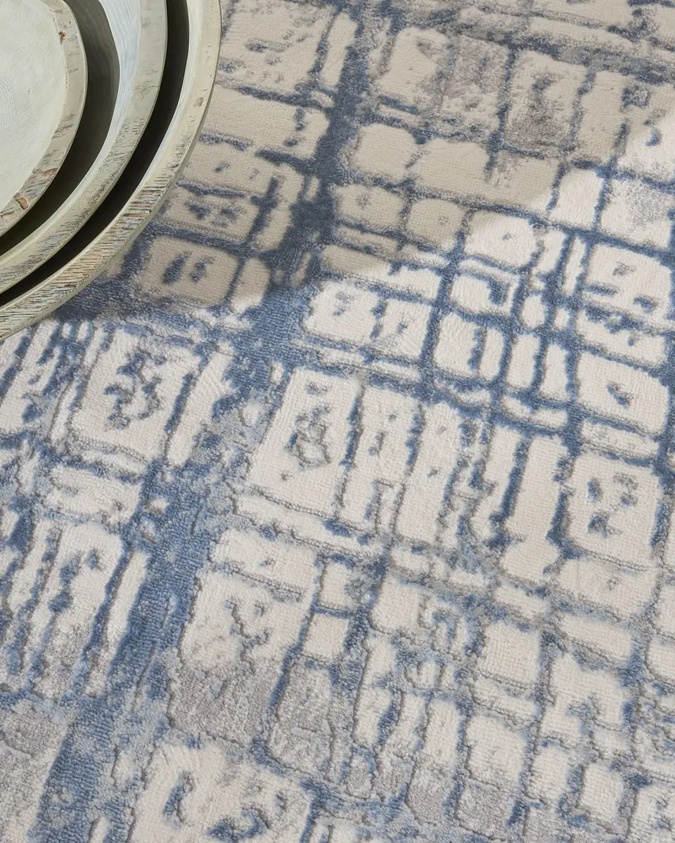 Calvin Klein Rush Ivory/Blue Power-Loomed Rug | Thumbnail 5 Calvin Klein Rush Ivory/Blue Power-Loomed Rug | Thumbnail 5