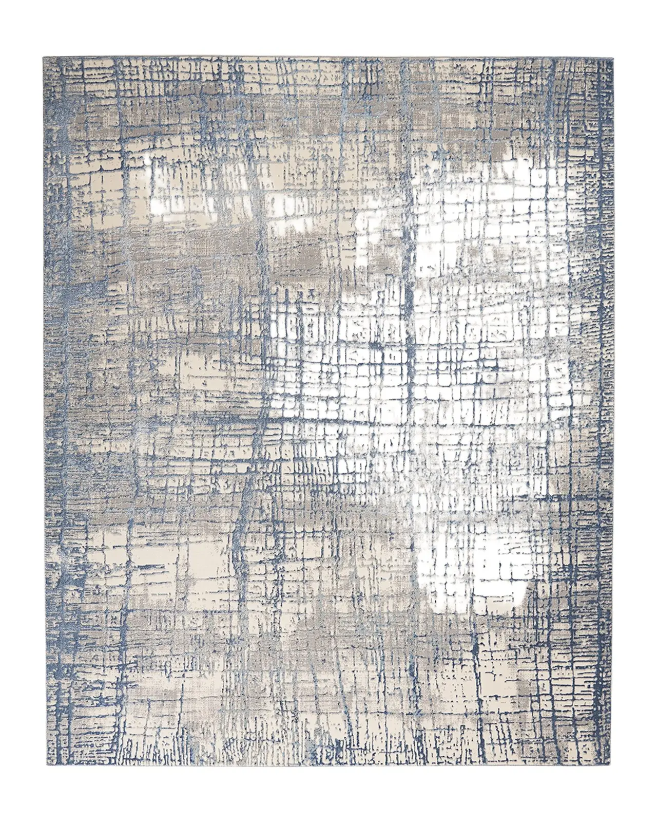 Calvin Klein Rush Ivory/Blue Power-Loomed Rug