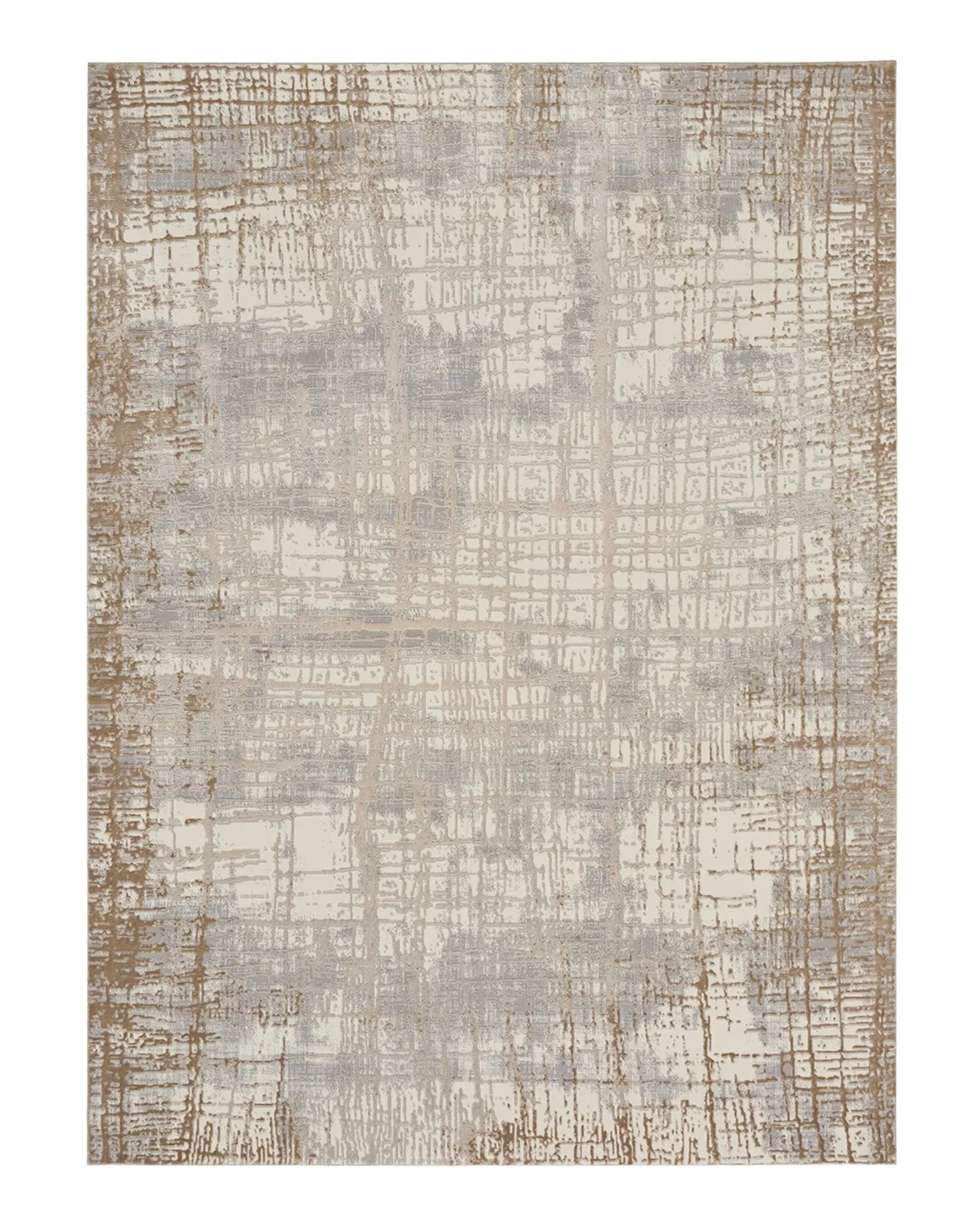 Calvin Klein Rush Ivory/Blue Power-Loomed Rug