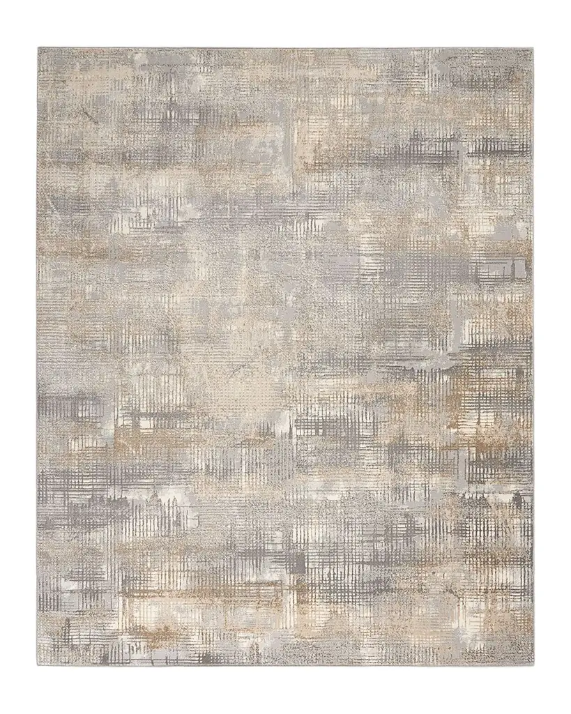 Calvin Klein Rush Blue/Beige Power-Loomed Rug | Image 1 Calvin Klein Rush Blue/Beige Power-Loomed Rug | Image 1