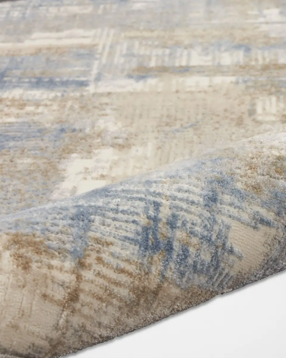 Calvin Klein Rush Blue/Beige Power-Loomed Rug | Thumbnail 2 Calvin Klein Rush Blue/Beige Power-Loomed Rug | Thumbnail 2