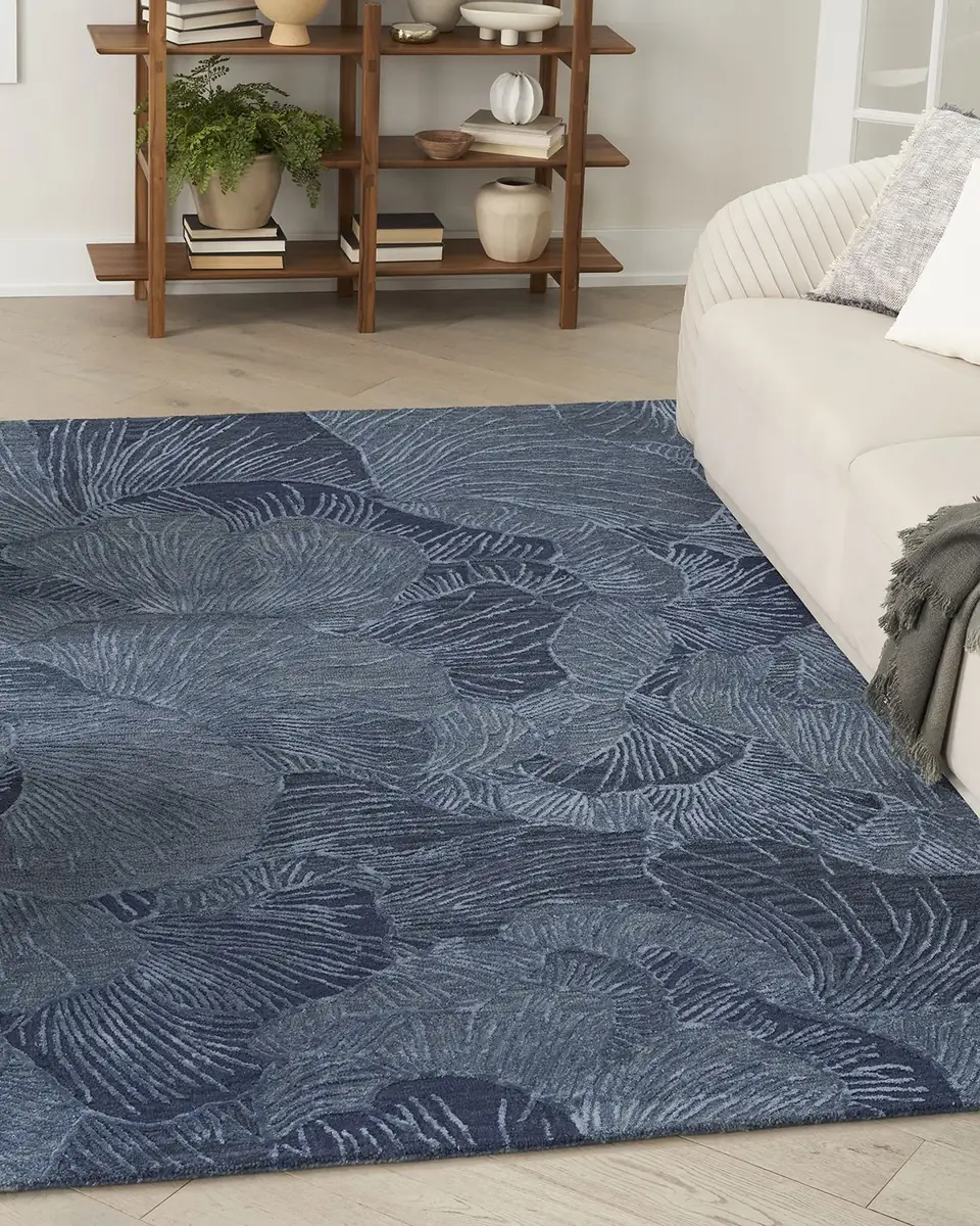 Nourison Avra Blue Hand-Tufted Rug | Thumbnail 5 Nourison Avra Blue Hand-Tufted Rug | Thumbnail 5