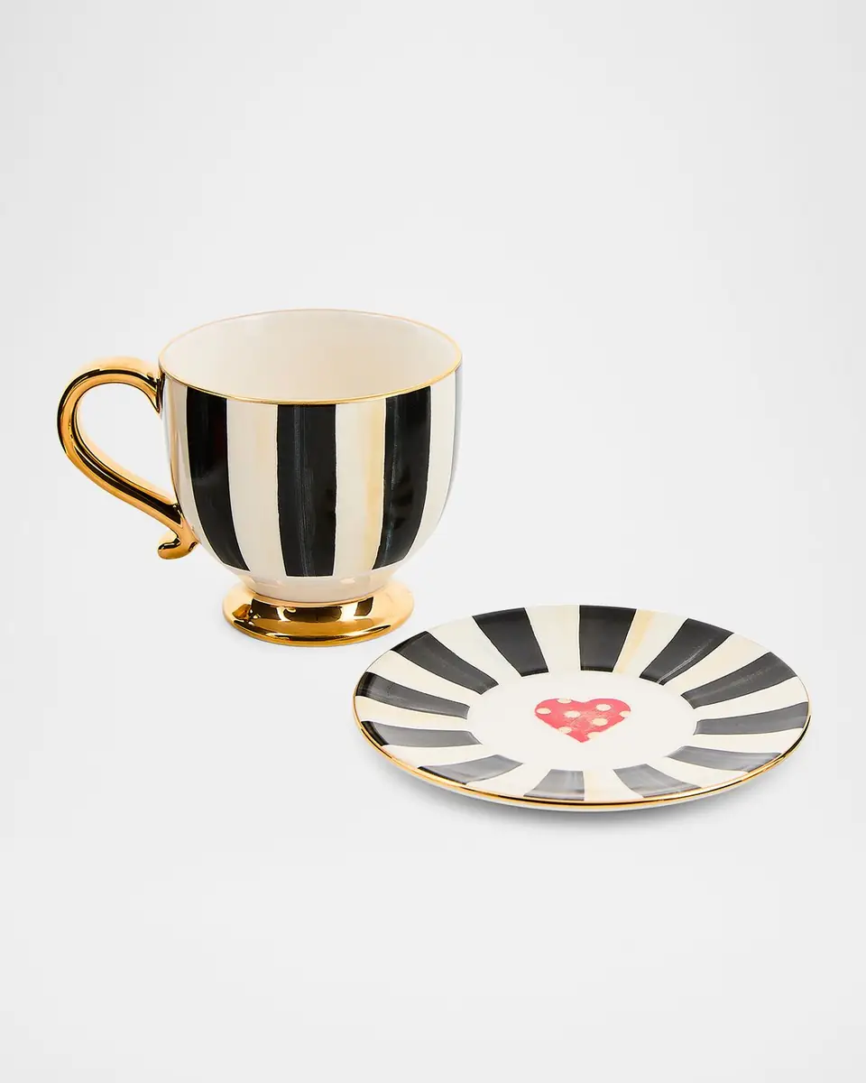 MacKenzie-Childs Courtly Stripe Cappuccino Cup, 14 oz. | Thumbnail 2