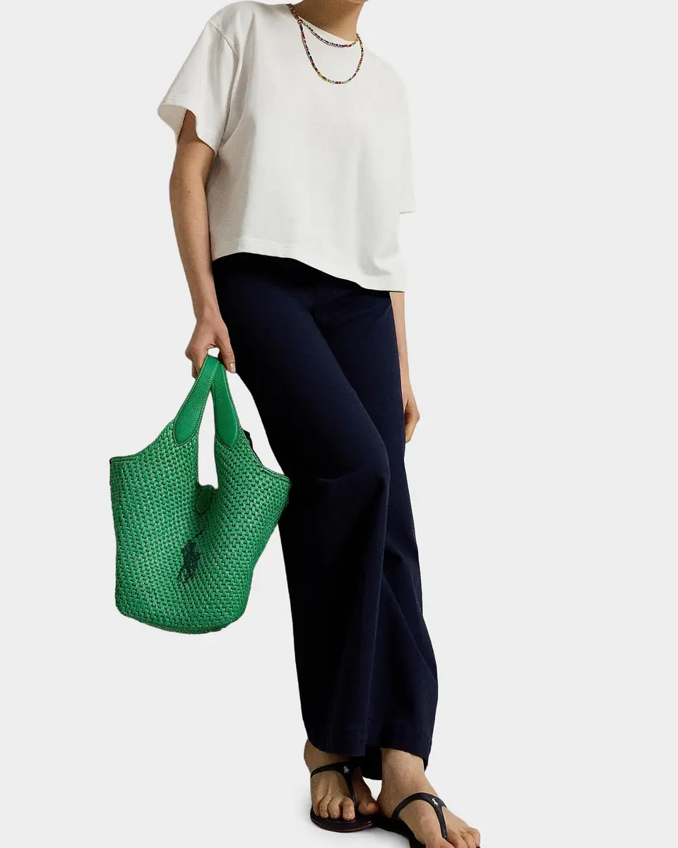 Polo Ralph Lauren Polo Play Big Pony Faux-Raffia Tote | Thumbnail 5