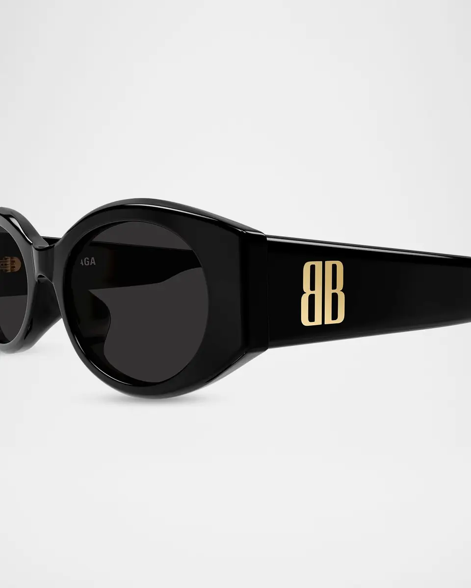 Balenciaga Nano BB Logo 53mm Oval Sunglasses | Thumbnail 3 Balenciaga Nano BB Logo 53mm Oval Sunglasses | Thumbnail 3
